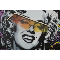 Kép 4/9 - Marilyn falikép LED fénnyel vászonra nyomtattva kerettel 60X3,5X90 cm 2