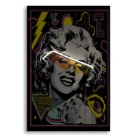 Kép 8/9 - Marilyn falikép LED fénnyel vászonra nyomtattva kerettel 60X3,5X90 cm 4