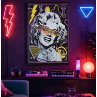 Kép 3/9 - Marilyn falikép LED fénnyel vászonra nyomtattva kerettel 60X3,5X90 cm 6