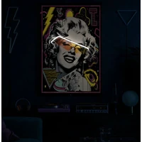 Kép 5/9 - Marilyn falikép LED fénnyel vászonra nyomtattva kerettel 60X3,5X90 cm 7