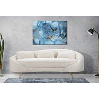 Kép 5/6 - Márvány mintás festmény kék/arany 80x3x120 cm 4