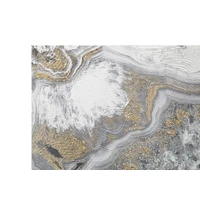 Kép 2/6 - Márvány mintás festmény szürke/arany/fekete 120x3,8x60 cm 1