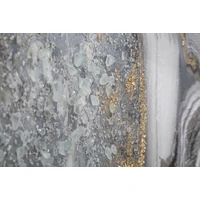 Kép 4/6 - Márvány mintás festmény szürke/arany/fekete 120x3,8x60 cm 3