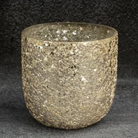 Kép 2/2 - Melia üveg gyertyatartó Arany 12x12x12 cm 1