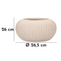 Kép 7/7 - Mist váza krémszín ø 35x18 cm