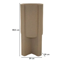 Kép 5/8 - Moai kültéri padlóváza virágtartó Homokkő hatású barna Ø 39X80,5 cm 7