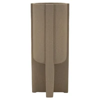 Kép 2/8 - Moai kültéri padlóváza virágtartó Homokkő hatású barna Ø 42X101 cm 1