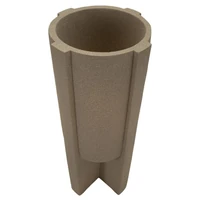 Kép 3/8 - Moai kültéri padlóváza virágtartó Homokkő hatású barna Ø 42X101 cm 2