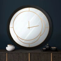 Kép 5/5 - Modern falióra tükrös számlappal Acélszürke 60x5x60 cm 4