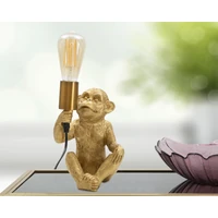 Kép 7/7 - Monkey asztali lámpa arany 17x14,5x25 cm 5