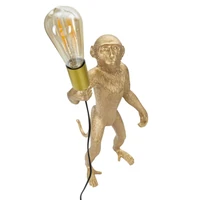 Kép 3/8 - Monkey asztali lámpa arany ø 26x34x55 cm