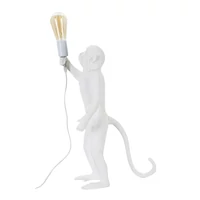 Kép 2/8 - Monkey asztali lámpa fehér ø 26x34x55 cm
