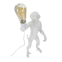 Kép 3/8 - Monkey asztali lámpa fehér ø 26x34x55 cm