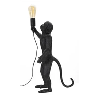 Kép 2/8 - Monkey asztali lámpa fekete ø 26x34x55 cm