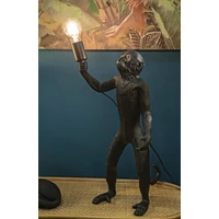 Kép 7/8 - Monkey asztali lámpa fekete ø 26x34x55 cm