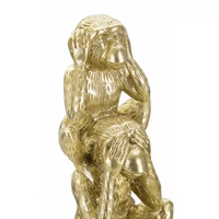 Kép 2/6 - Monkeys tower figura arany ø 10,5x30 cm