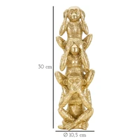 Kép 6/6 - Monkeys tower figura arany ø 10,5x30 cm