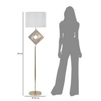 Kép 6/6 - Move állólámpa geometrikus mintával arany/fehér ø 40x161 cm
