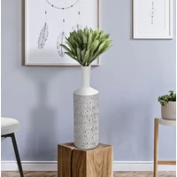 Kép 5/6 - Nairobi palack váza törtfehér ø 15x49,5 cm