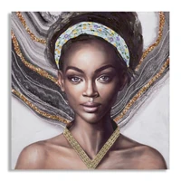 Kép 1/7 - Naomi női portrét ábrázoló falikép 100x3x100 cm