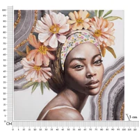 Kép 6/6 - Naomi női portrét ábrázoló falikép -a- 100x3x100 cm 5