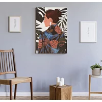 Kép 5/6 - Nő a jungelben festmény -b- 80x2,8x120 cm 4