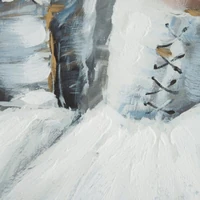 Kép 2/2 - Női alakot ábrázoló kézzel festett falikép 649 Szürke 80x120x3 cm 1