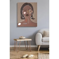 Kép 5/6 - Női portré festmény -a- barna 80x2,8x100 cm 4