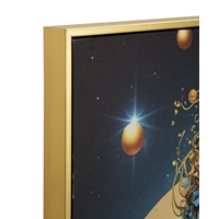 Kép 2/9 - Női profil LED fénnyel falikép lakkozott vászonra nyomtattva kerettel -B- 60X3,5X90 cm 1