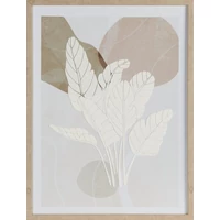 Kép 1/4 - Növényi motívumot ábrázoló falikép 602 Fehér 45x60x2 cm - 5 cm