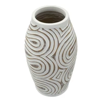 Kép 2/6 - Oblix váza spirál mintával törtfehér Ø 19,5X35 cm 1