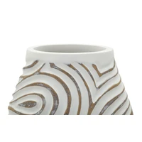 Kép 3/6 - Oblix váza spirál mintával törtfehér Ø 19,5X35 cm 2