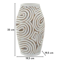 Kép 6/6 - Oblix váza spirál mintával törtfehér Ø 19,5X35 cm 5
