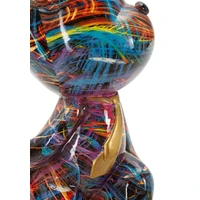 Kép 6/7 - ORSETTO maci nyakkendőben pszichedelikus többszínű -A- 10,5X12X23,5 cm 4