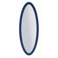 Kép 1/7 - Oslo ovál fali tükör üveg szegéllyel kék 55x2x150 (tükör mérete 42,5x137,5 ) cm
