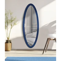 Kép 7/7 - Oslo ovál fali tükör üveg szegéllyel kék 55x2x150 (tükör mérete 42,5x137,5 ) cm 5