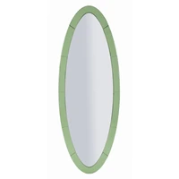 Kép 1/7 - Oslo ovál fali tükör üveg szegéllyel zöld 55x2x150 (tükör mérete 42.5x137.5 ) cm