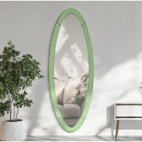 Kép 7/7 - Oslo ovál fali tükör üveg szegéllyel zöld 55x2x150 (tükör mérete 42.5x137.5 ) cm 5