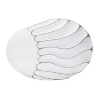 Kép 1/7 - Ovális gyanta váza törtfehér 34x11,5x24,5 cm