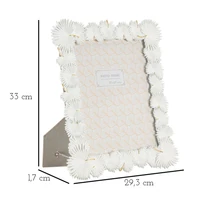 Kép 6/6 - Pálmalevél képkeret fehér 28,5x1,7x33 (belső méretek 20x25) cm 5