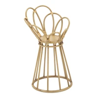 Kép 1/7 - Panama virágtartó állvány rattan hatású barna ø 28x48 cm