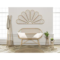 Kép 6/7 - Panama virágtartó állvány rattan hatású barna ø 28x48 cm
