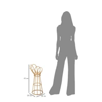 Kép 7/7 - Panama virágtartó állvány rattan hatású barna ø 28x62 cm