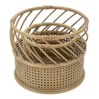 Kép 3/7 - Panama virágtartó kosár 2db-os szett barna ø 30x25-22x18 cm