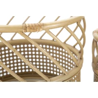 Kép 4/7 - Panama virágtartó kosár 2db-os szett barna ø 30x25-22x18 cm