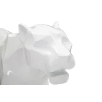 Kép 6/8 - Párduc geometrikus vonalakkal fehér 70x18x32,5 cm 3