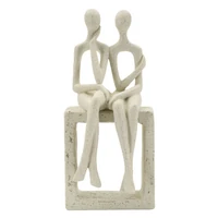 Kép 1/9 - Párszobor figura krémszín 11,5x9x25 cm