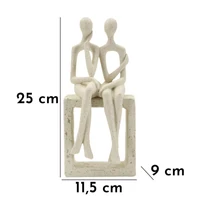 Kép 4/9 - Párszobor figura krémszín 11,5x9x25 cm 8