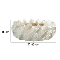 Kép 7/7 - Pearl kaspó gyögyház fehér ø 43x16 cm