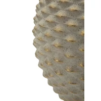 Kép 4/6 - Pepipa gömb alakú váza relief textúrávla szürke/arany Ø 29,5X36 cm 3